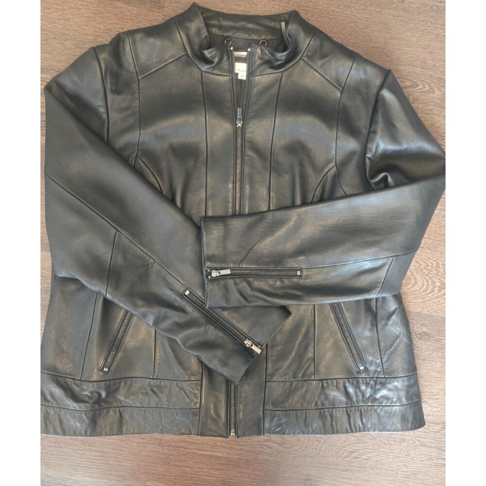 Wilsons Leather Genuine Leather Jacket – Women's 2X – Black Zip Front - Picture 4 of 10